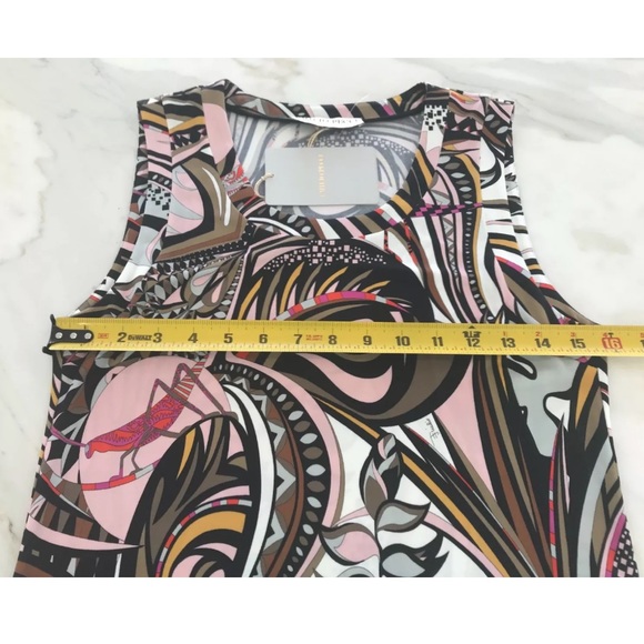 EMILIO PUCCI GRASSHOPPER PRINT MAXI DRESS US 6 / IT 40 NWTS! - Picture 7 of 12